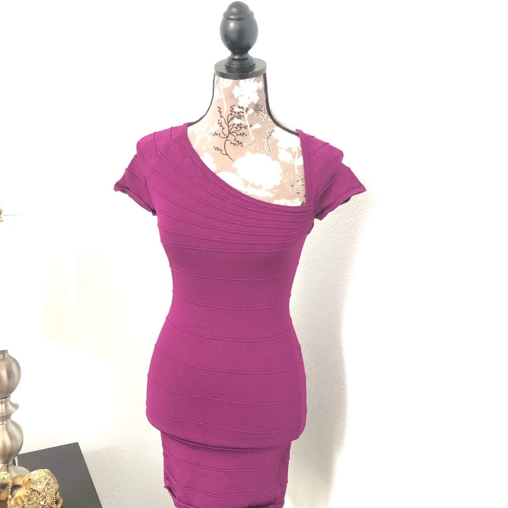 NWOT Bebe size S purple mini dress
